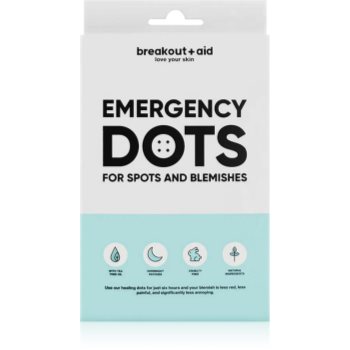 breakout + aid Emergency Dots For Spots and Blemishes tratament topic pentru acnee pe fata, decolteu si spate cu ulei din arbore de ceai - imagine 2